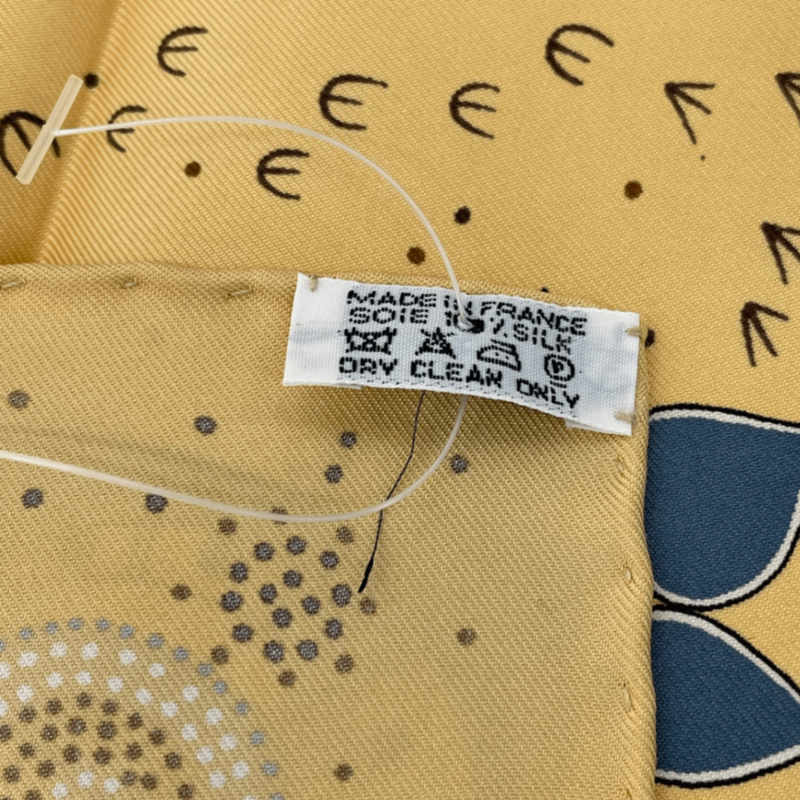 Hermes Silk Scarf Carre 90 REVE D'australie Australian Dream Yellow