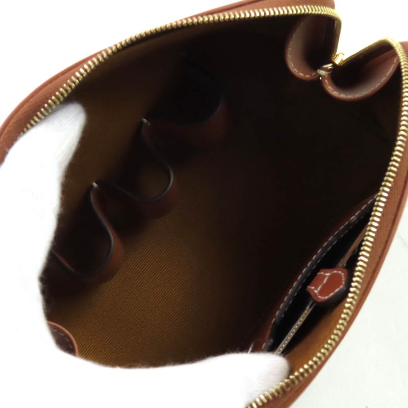 Celine 4m5032czj Cosmetic Lipstick Pouch Triomphe Canvas Leather Cosmetic Pouch
