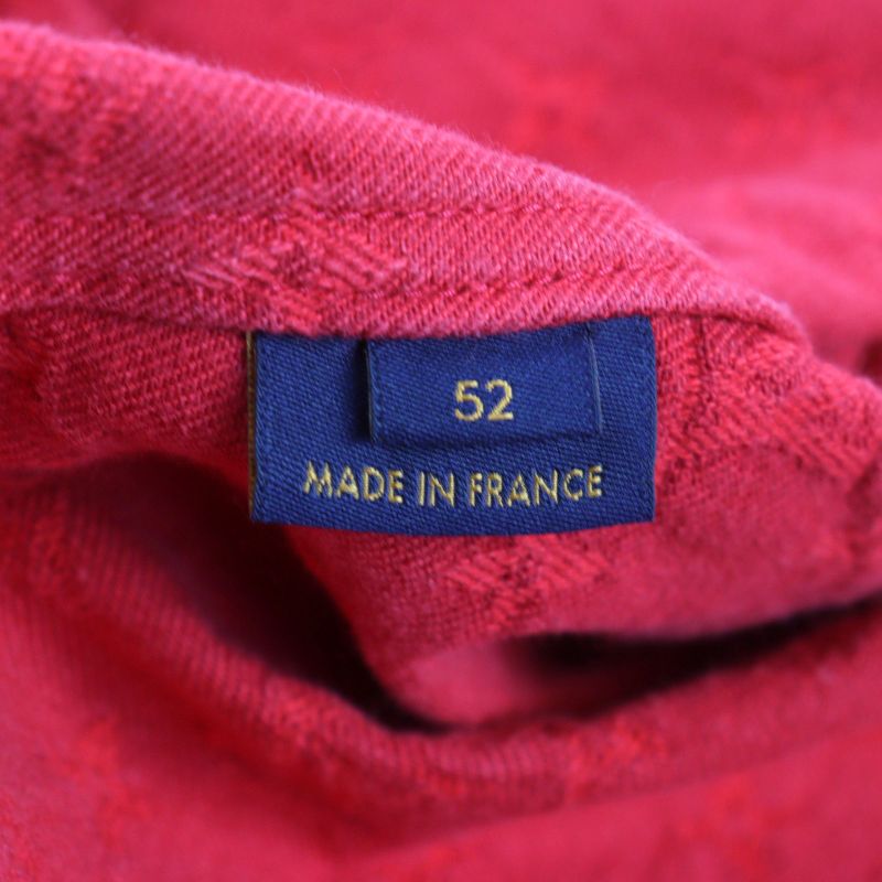 Louis Vuitton 19AW 1a5pdr 100% Cotton Monogram Stand Collar Zip Up Soft Denim