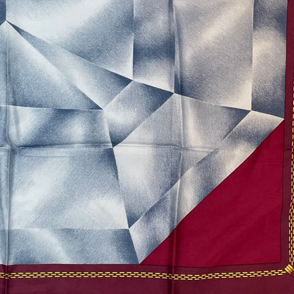 Cartier Silk Scarf With Diamond Pattern Red