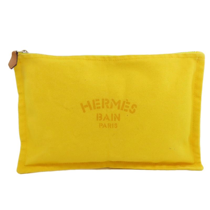 Hermes Yachting MM Accessory Pouch Canvas Ladies