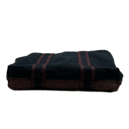 Hermes Fourre Tout Cabas Bag Black And Dark Brown