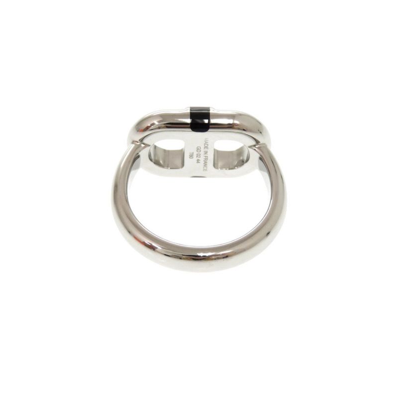 Hermes Myon Size T60 Metal Silver Black Ring 1082 Hermes Men's