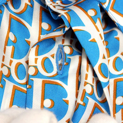 Dior Oblique Allover Silk Short Sleeve Shirt Size 38 Blue