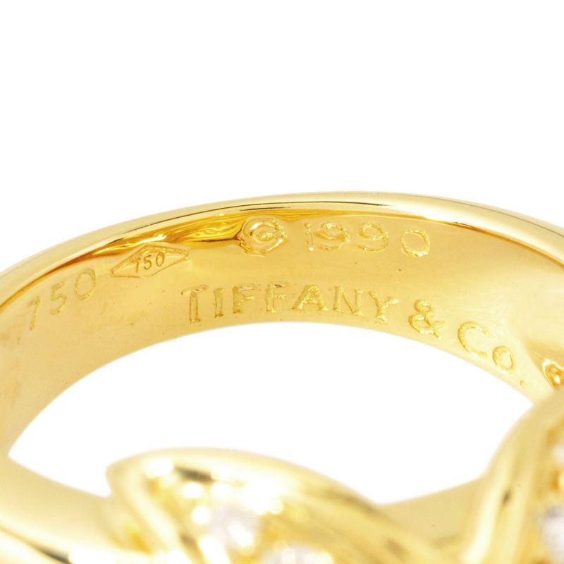 Tiffany & Co Tiffany & Co Signature Cross Ring With Diamonds Approx 12 18K