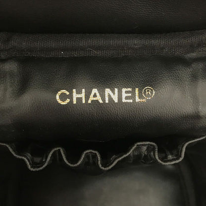Chanel - 93659 Coco Mark Caviar Skin Vanity Bag - Black - Women