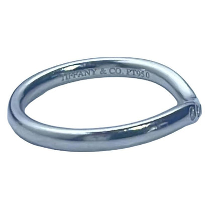 Tiffany & Co Ring Curved Band Ring Pt950 X Diamonds 9P Diamonds / Approx Size 7