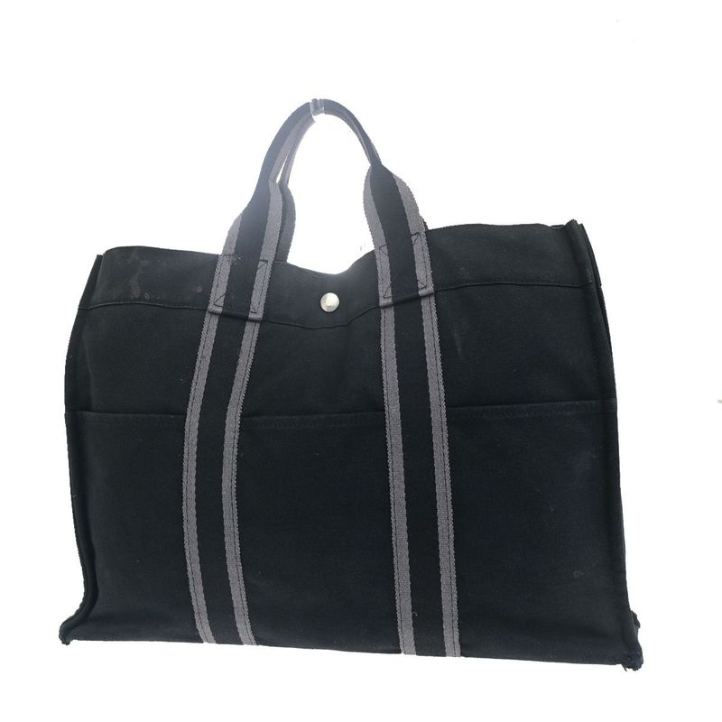 Hermes Furtu MM Tote Bag Black 07yf361