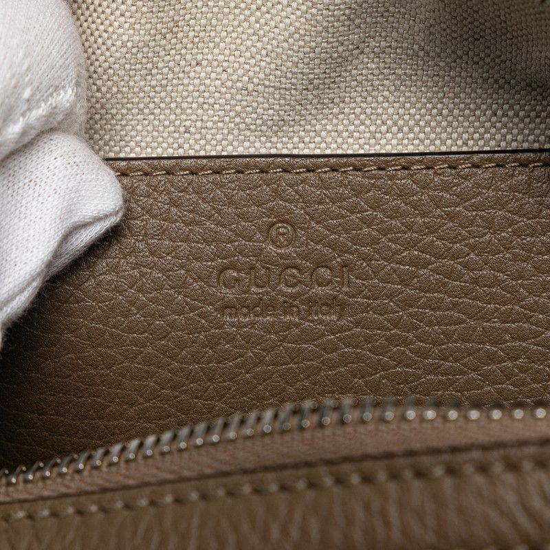 Gucci Jumbo GG Mini Duffle Handbag Shoulder Bag 2WAY 725292 Gray Leather Ladies