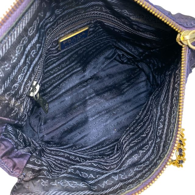 Prada Shoulder Bag Chain Bag Double Chain Shoulder Crossbody Triangle Logo