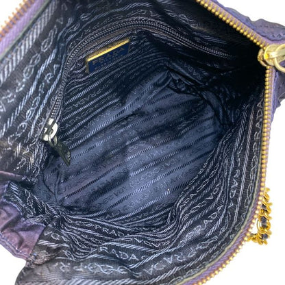 Prada Shoulder Bag Chain Bag Double Chain Shoulder Crossbody Triangle Logo