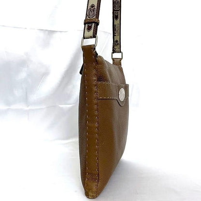 Fendi Shoulder Bag Brown Selleria 8bt092
