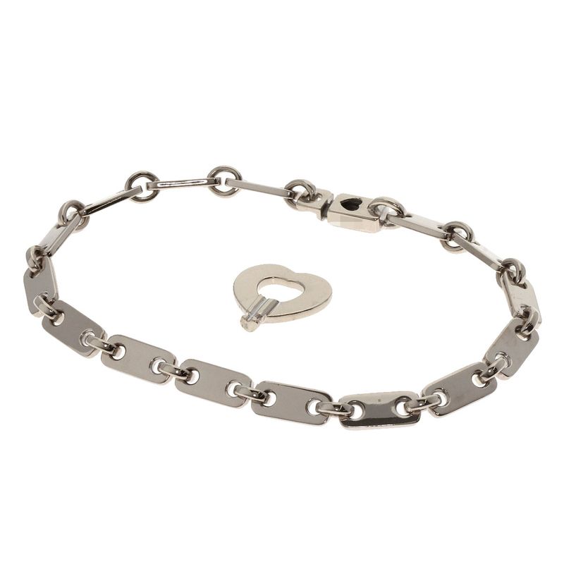Cartier Fidelity Bracelet With Heart Key 18K White Gold Ladies
