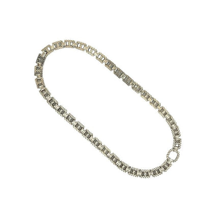 Hermes Grand Sport Vintage Silver 800 Necklace Choker Pendant Accessory