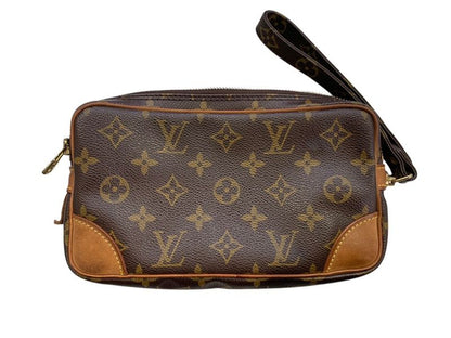 2174 Louis Vuitton LV Marly Dragonne PM Monogram Clutch Bag Second Bag Brown