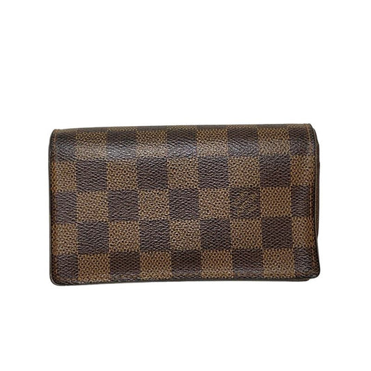 Louis Vuitton Damier Porte Monnaie Vieux Trésor N61730 Ebène Leather