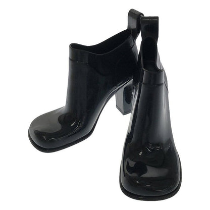 Bottega Veneta - Square Toe Rubber Heeled Short Boots - 35 - Black - Women's