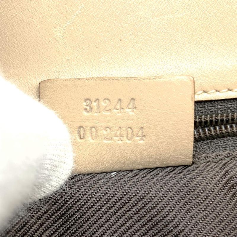 Gucci 31244 Tote Handbag Small Beige GG Canvas/leather Ladies Men Fashion