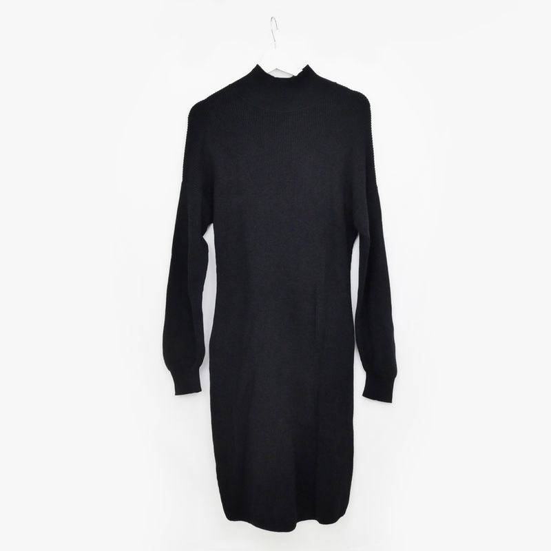 Hermes Micro Dress Do Re Bookle 36 BK Black Short Sleeve One Piece