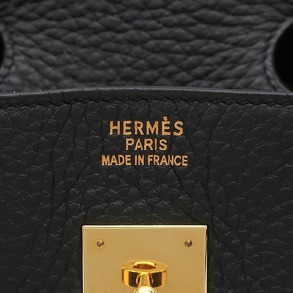 Hermes Handbag Birkin 35 Fjord Black Gold Hardware Black G Engraved [storage