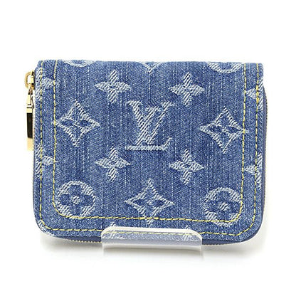 Louis Vuitton LV Remix Zippy Coin Purse Monogram Denim Blue M82957 Wallet S Rank