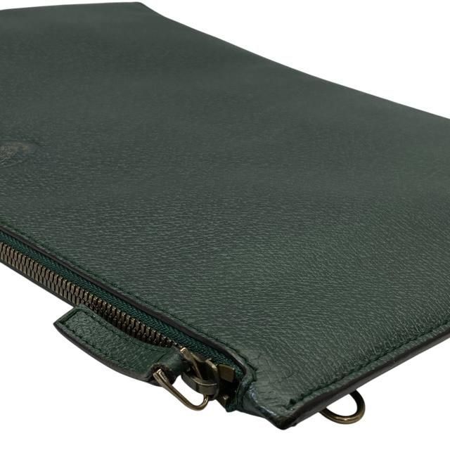 Gucci 325783 Hysteria Clutch Bag Second Bag Document Bag Handbag Leather Green