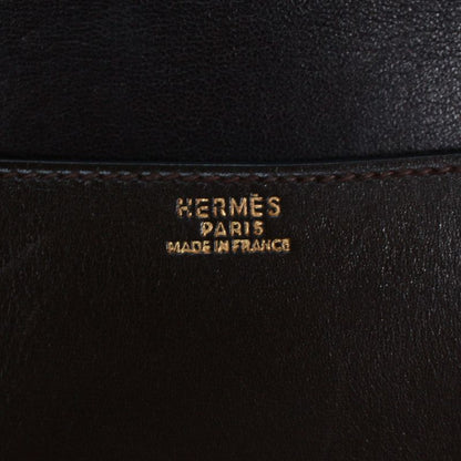 Hermes 2WAY Havana Clutch Bag Box Calf Brown Shoulder Bag Gold