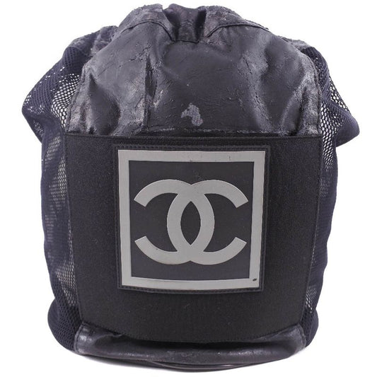 Chanel Basketball Sport Line Leather Black Unisex Shoulder Bag