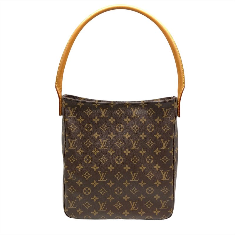 Louis Vuitton Looping GM Shoulder Bag Monogram Canvas M51145 Brown Gold