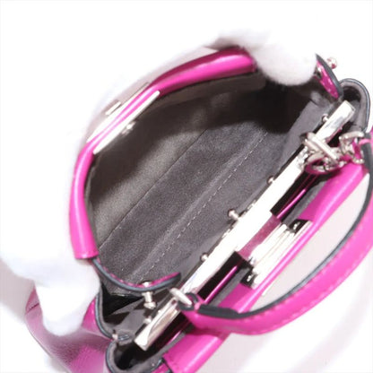 Fendi Micro Peekaboo Leather 2WAY Handbag Crossbody Shoulder Tote 8m0355 Women