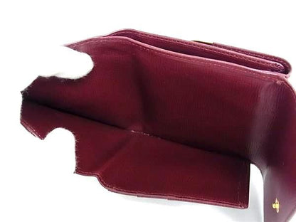 Cartier Mustline Leather Trifold Wallet Billfold Coin Purse Card