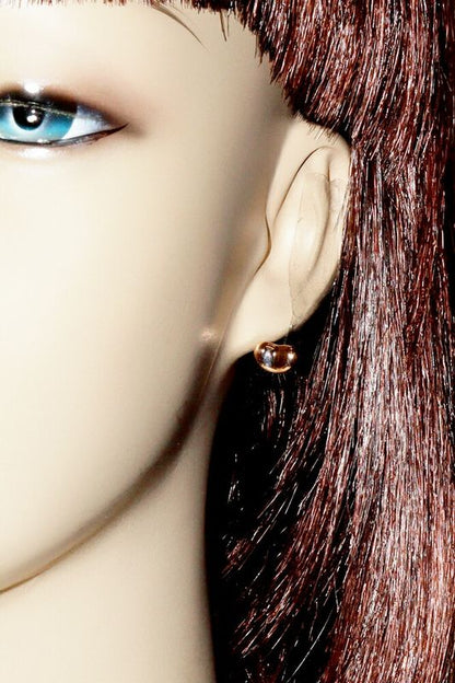 Tiffany & Co Earrings 18K Pink Gold Elsa Peretti Beaded Earrings 9mm (035in)