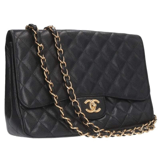 Chanel A28600 Deca Matelasse 30 Caviar Skin Single Flap Shoulder Bag Women 30