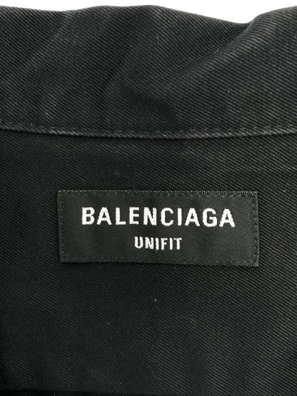Balenciaga ② 704387 Tkp24 1000 22AW Property Pocket Oversized Shirt S Shirt