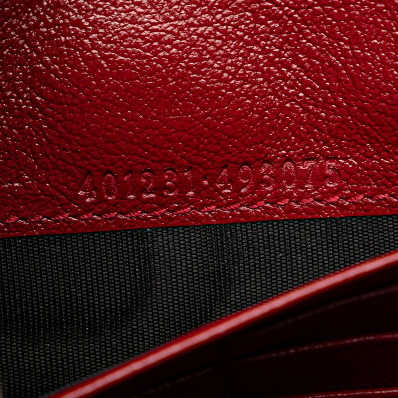 Gucci GG Dionysus Chain Shoulder Bag Wallet Bag 401231 Black Red Tweed Leather