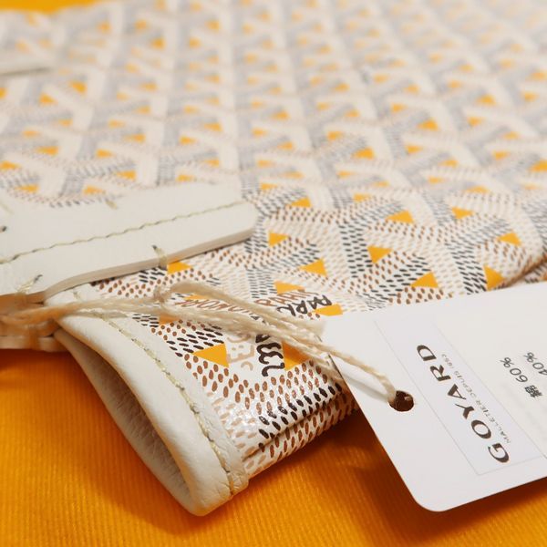 Goyard Poitiers Cles Levois 2WAY Bag Mini Pvc×leather White Yellow Similar