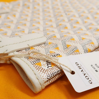 Goyard Poitiers Cles Levois 2WAY Bag Mini Pvc×leather White Yellow Similar