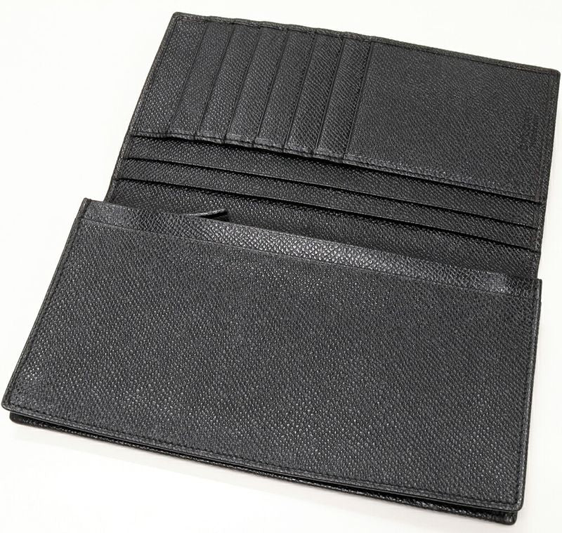 Bulgari Zipper Wallet With Coin Purse Classico Calf Black 25752