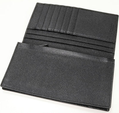 Bulgari Zipper Wallet With Coin Purse Classico Calf Black 25752