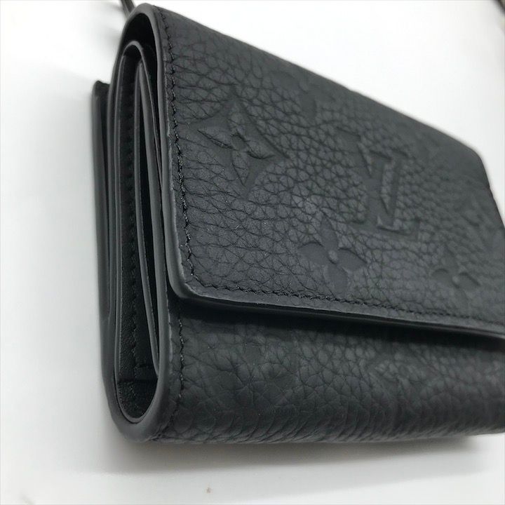 Louis Vuitton Monogram Wallet Taurillon Portofoy Pilot Black