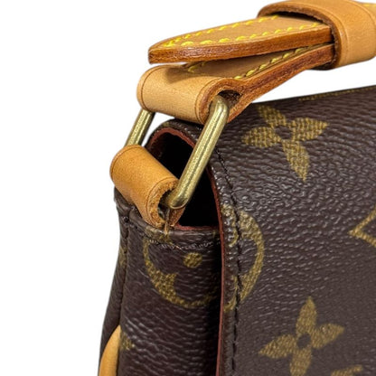Louis Vuitton Musette Tango Monogram Shoulder Bag Monogram Canvas M51257 Brown