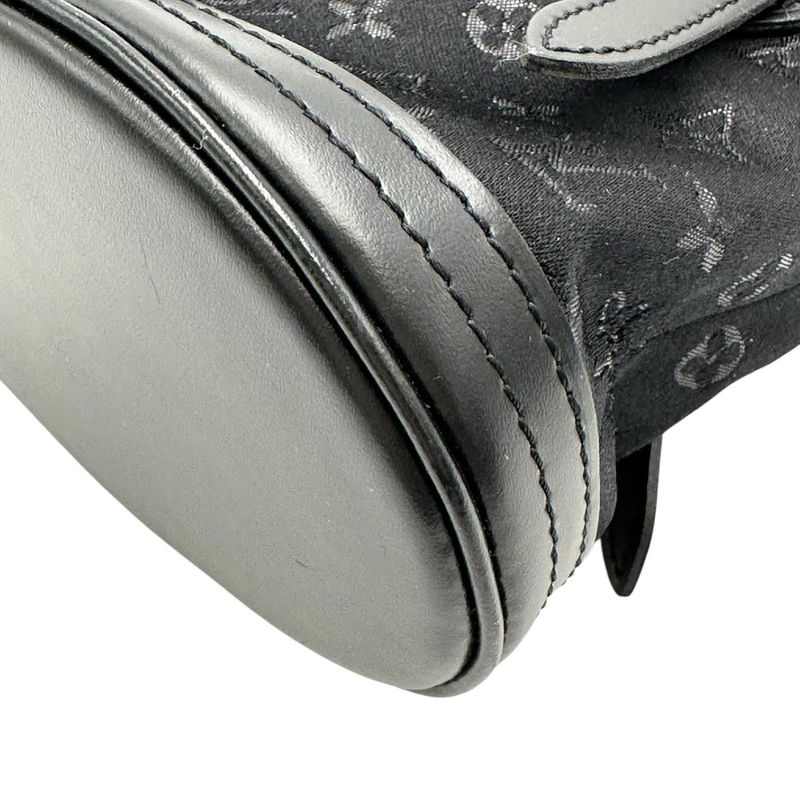 Louis Vuitton M92144 Monogram Satin Little Bucket Handbag Louis Vuitton Noir