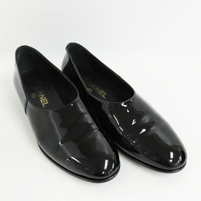 Chanel Loafers 25C G46194 Black Coco Mark 37 Patent Leather Enamel