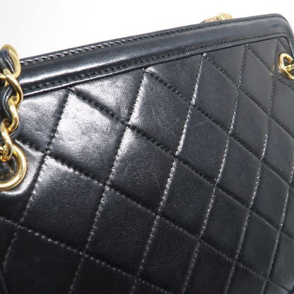 Chanel Chain Bag Black Matelasse Fringe Shoulder Bag Vintage No 1 Card Included