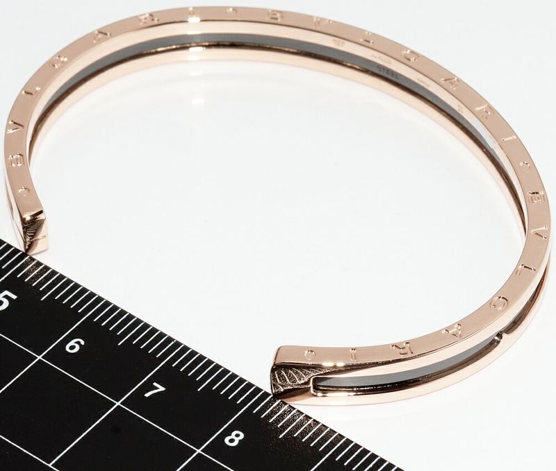 Bulgari Bangle Bracelet 18K Pink Goldxss Black PVD Bzero1 Bracelet S