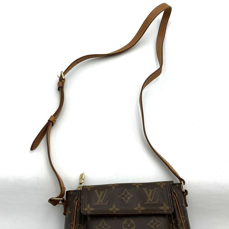 Louis Vuitton Vivacite PM M51165 Shoulder Bag Monogram Canvas Brown Ladies