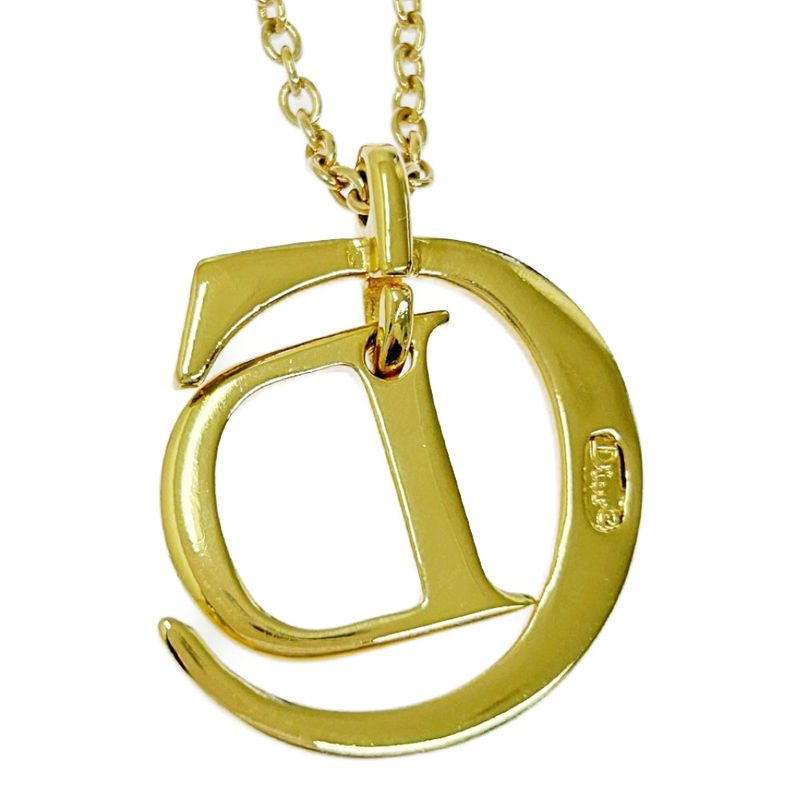 Christian Dior GP CD Logo Necklace Women's Gold 357890 Necklace