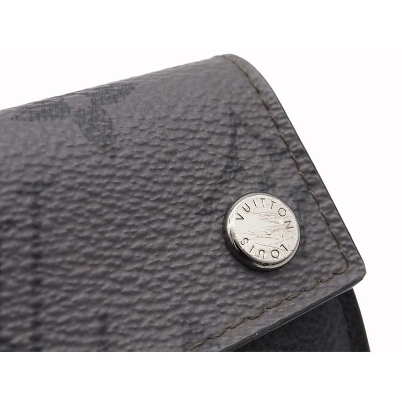Louis Vuitton Discovery Compact Wallet Trifold Wallet Monogram Eclipse Canvas