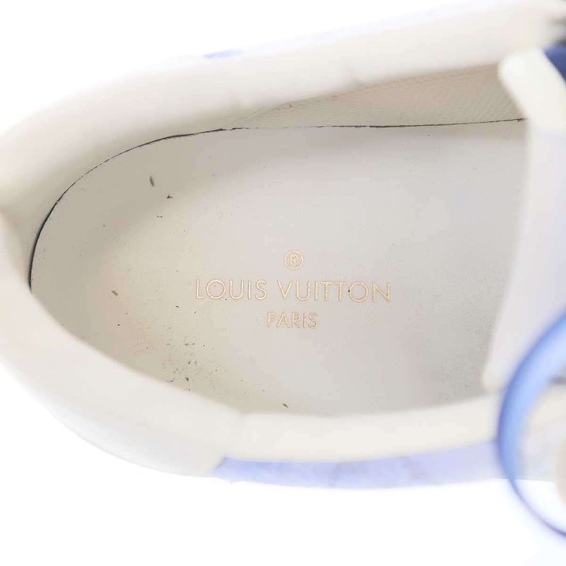 Louis Vuitton Watercolor Monogram Low Cut Sneakers White Blue 7 1 2