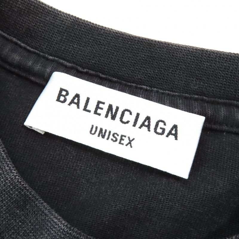Balenciaga 2022 612964 100% Cotton USED Finish Crew Neck Short Sleeve T-shirt